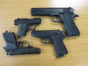 The author easily smuggled these replica firearms through an improperly run metal detection checkpoint during a security assessment of a high-rise school board office building.  He could have just as easily carried these items through every metal detection checkpoint he passed through in Washington D.C. last week.