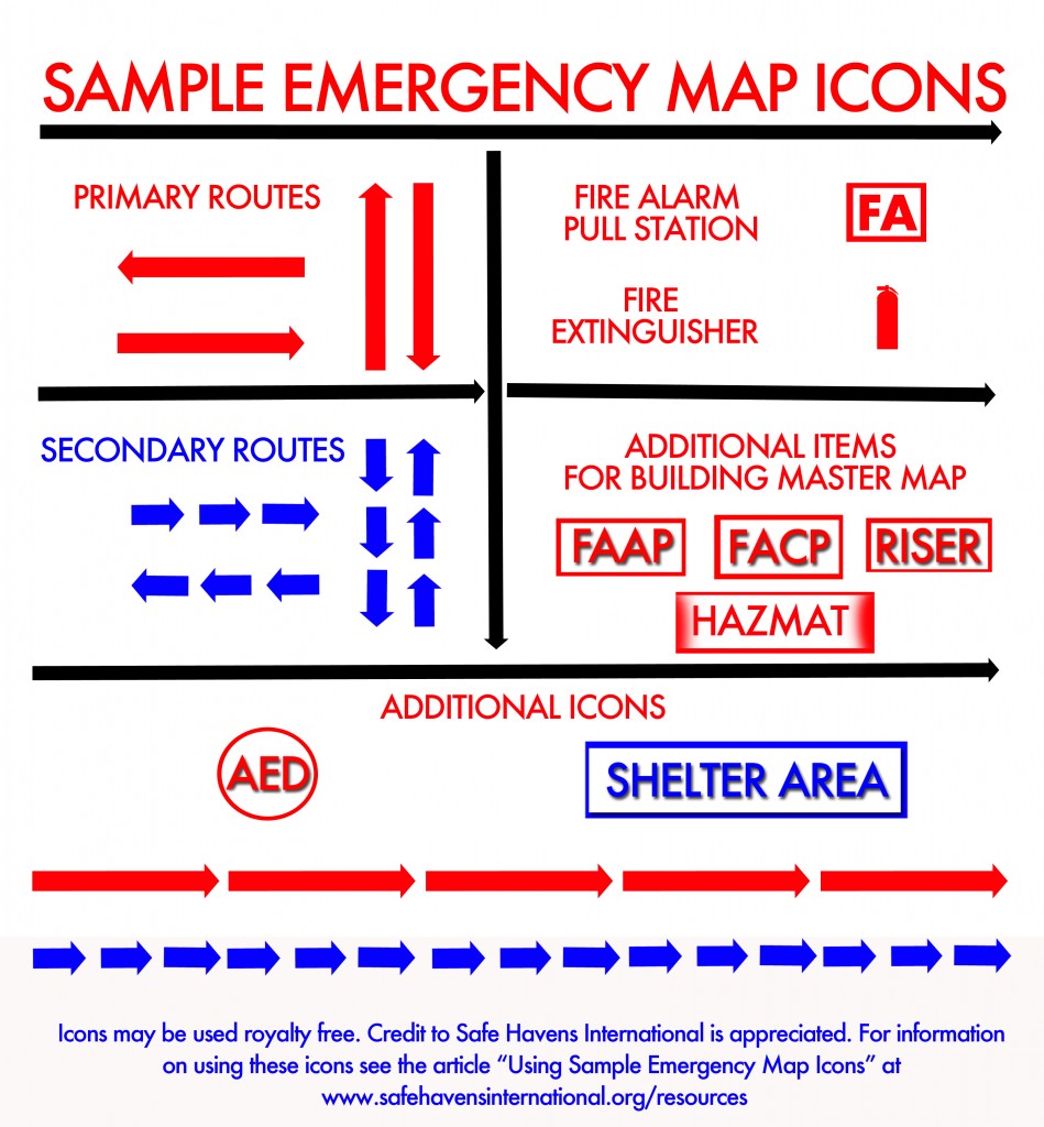Sample Emergency Map Icons